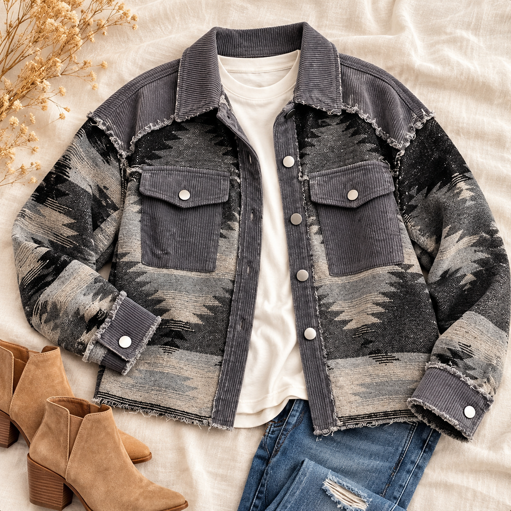 Game Day Layering Shacket — Gray