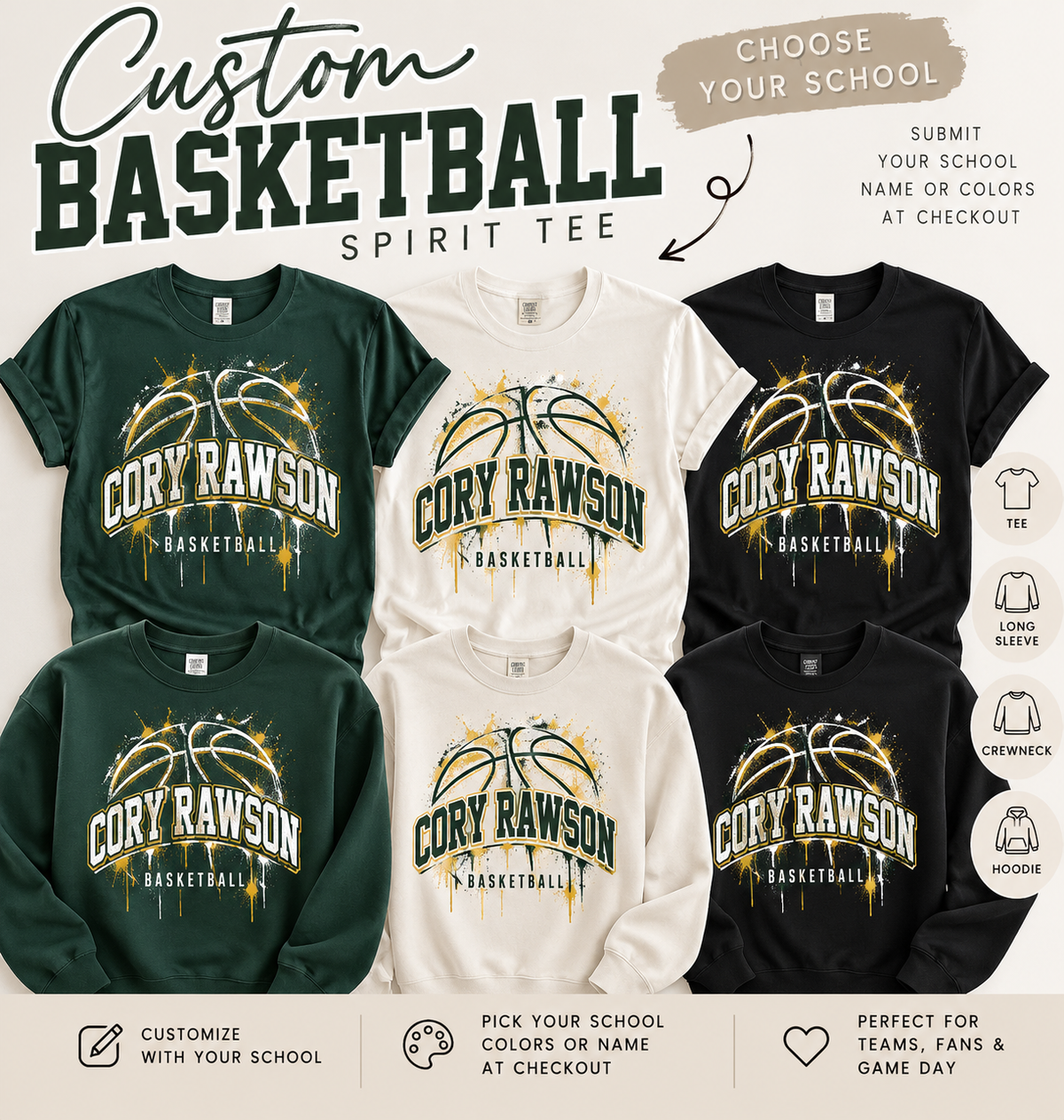 Custom Basketball Tees